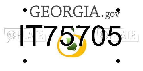 IT75705 Georgia License Plate