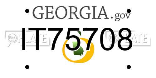IT75708 Georgia License Plate