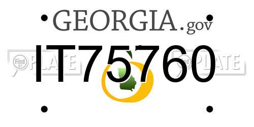IT75760 Georgia License Plate