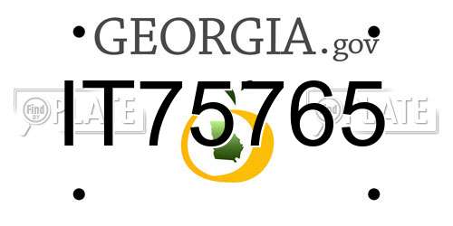 IT75765 Georgia License Plate