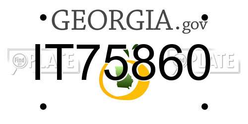 IT75860 Georgia License Plate