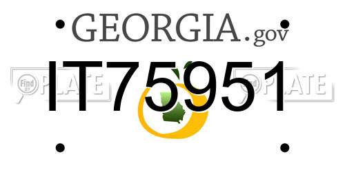 IT75951 Georgia License Plate