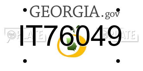IT76049 Georgia License Plate