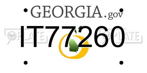 IT77260 Georgia License Plate