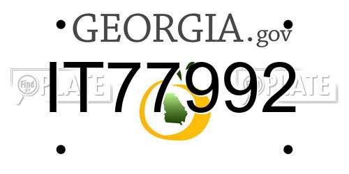 IT77992 Georgia License Plate