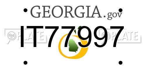 IT77997 Georgia License Plate