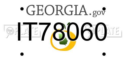 IT78060 Georgia License Plate