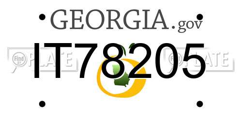IT78205 Georgia License Plate