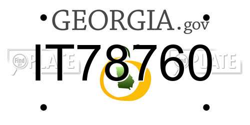 IT78760 Georgia License Plate
