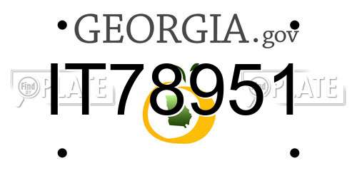 IT78951 Georgia License Plate