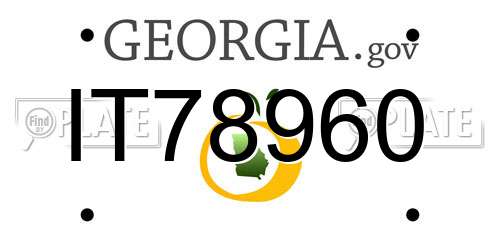 IT78960 Georgia License Plate