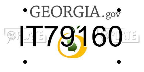IT79160 Georgia License Plate