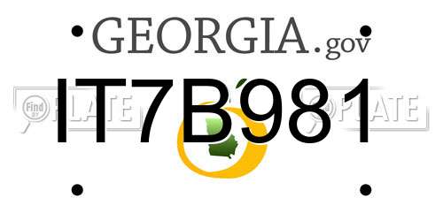 IT7B981 Georgia License Plate