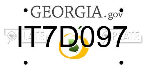 IT7D097 Georgia License Plate