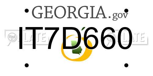 IT7D660 Georgia License Plate