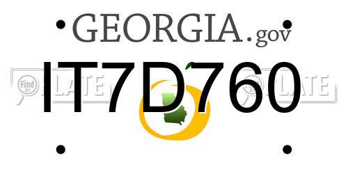 IT7D760 Georgia License Plate