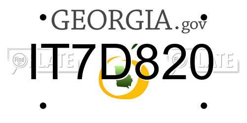 IT7D820 Georgia License Plate