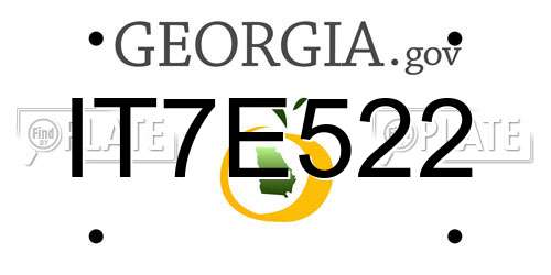 IT7E522 Georgia License Plate