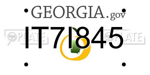 IT7I845 Georgia License Plate
