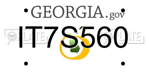 IT7S560 Georgia License Plate