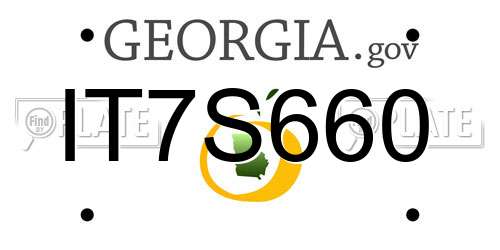 IT7S660 Georgia License Plate