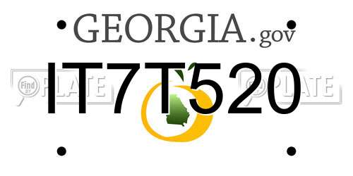 IT7T520 Georgia License Plate