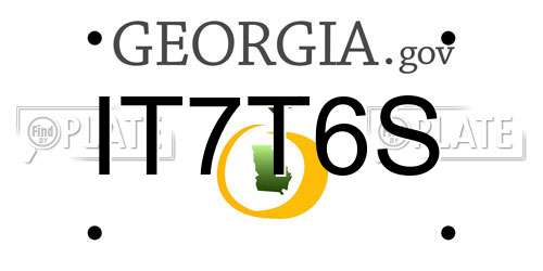 IT7T6S Georgia License Plate