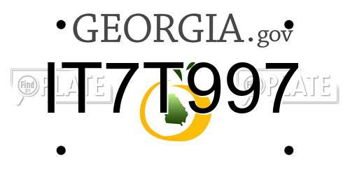 IT7T997 Georgia License Plate