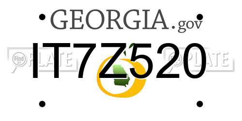 IT7Z520 Georgia License Plate