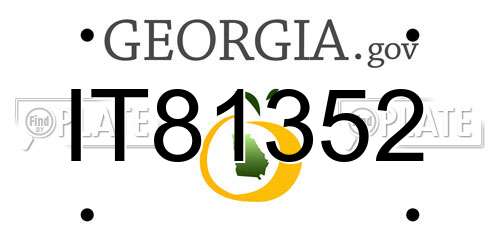 IT81352 Georgia License Plate