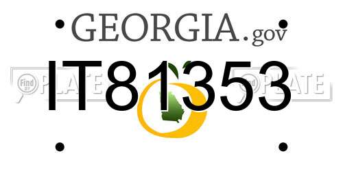 IT81353 Georgia License Plate