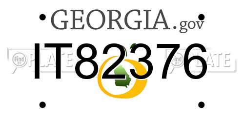 IT82376 Georgia License Plate