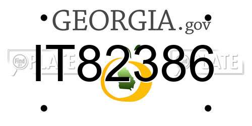 IT82386 Georgia License Plate