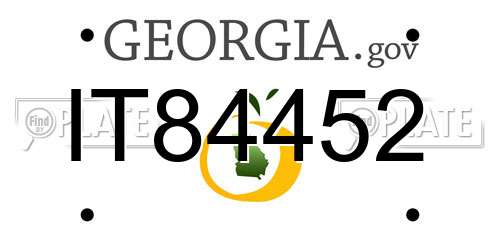 IT84452 Georgia License Plate