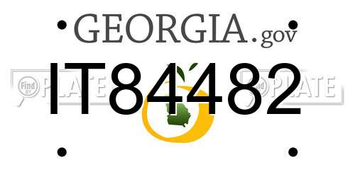 IT84482 Georgia License Plate