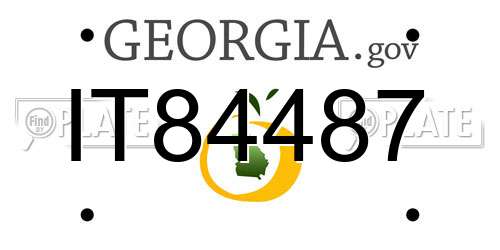 IT84487 Georgia License Plate
