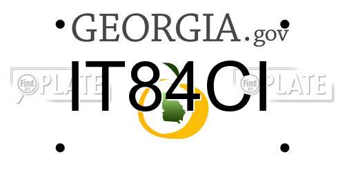 IT84CI Georgia License Plate