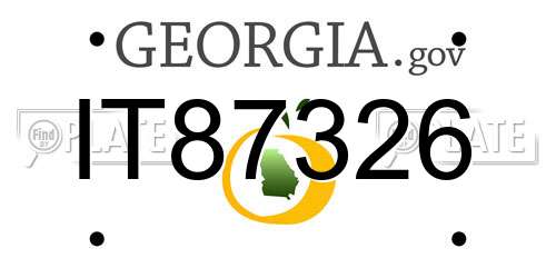 IT87326 Georgia License Plate