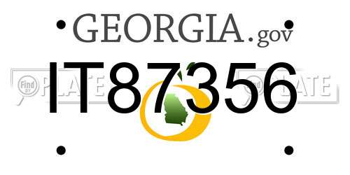 IT87356 Georgia License Plate