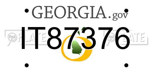 IT87376 Georgia License Plate