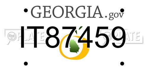 IT87459 Georgia License Plate