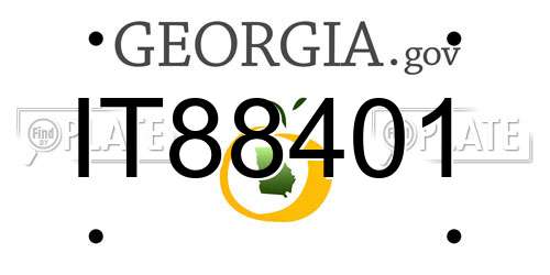 IT88401 Georgia License Plate