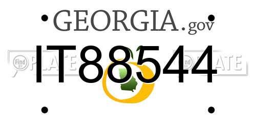 IT88544 Georgia License Plate