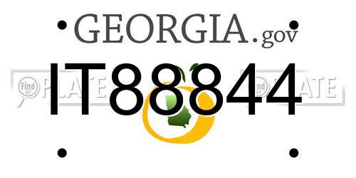 IT88844 Georgia License Plate