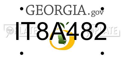 IT8A482 Georgia License Plate