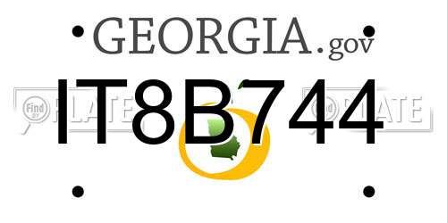 IT8B744 Georgia License Plate