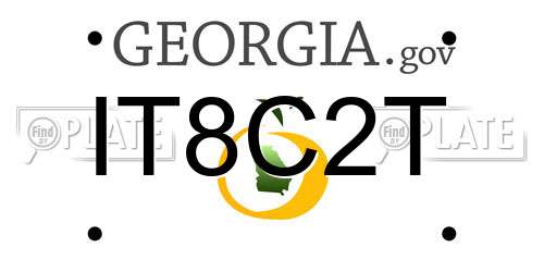 IT8C2T Georgia License Plate
