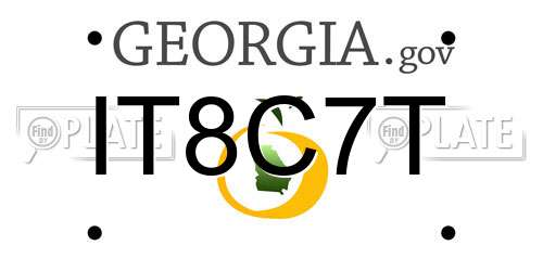 IT8C7T Georgia License Plate