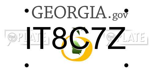 IT8C7Z Georgia License Plate