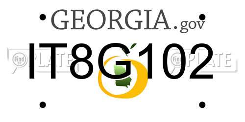 IT8G102 Georgia License Plate